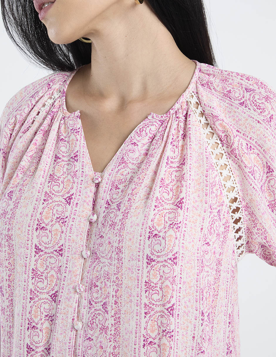 Blusa Week By Weekend manga larga para mujer