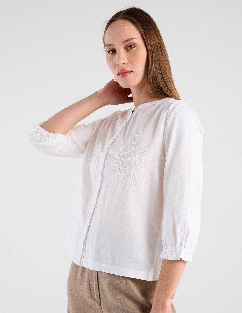 Blusa manga 3/4 para mujer Blusa manga 3/4 para mujer