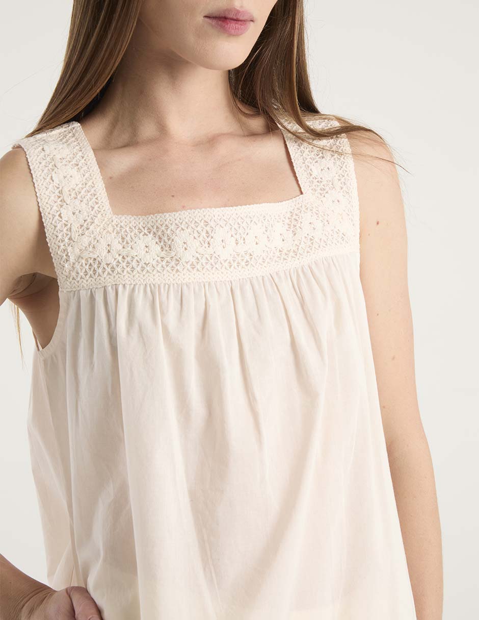 Top cuello cuadrado tirante ancho 4