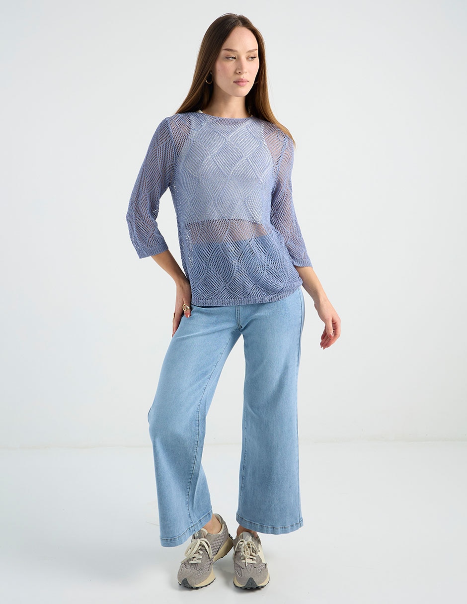 Jeans wide leg wkcl26127-05 para mujer 4