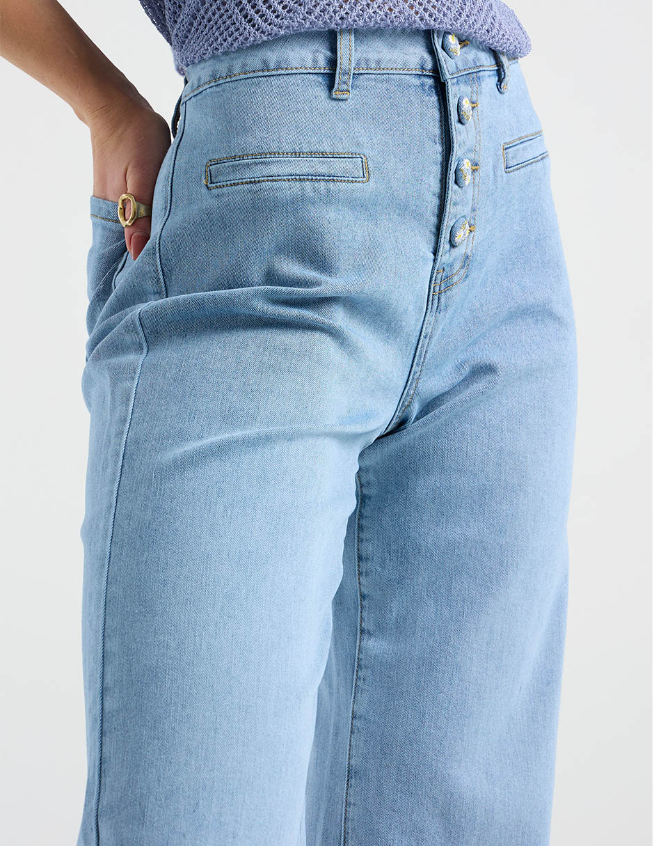 Jeans wide leg wkcl26127-05 para mujer 2