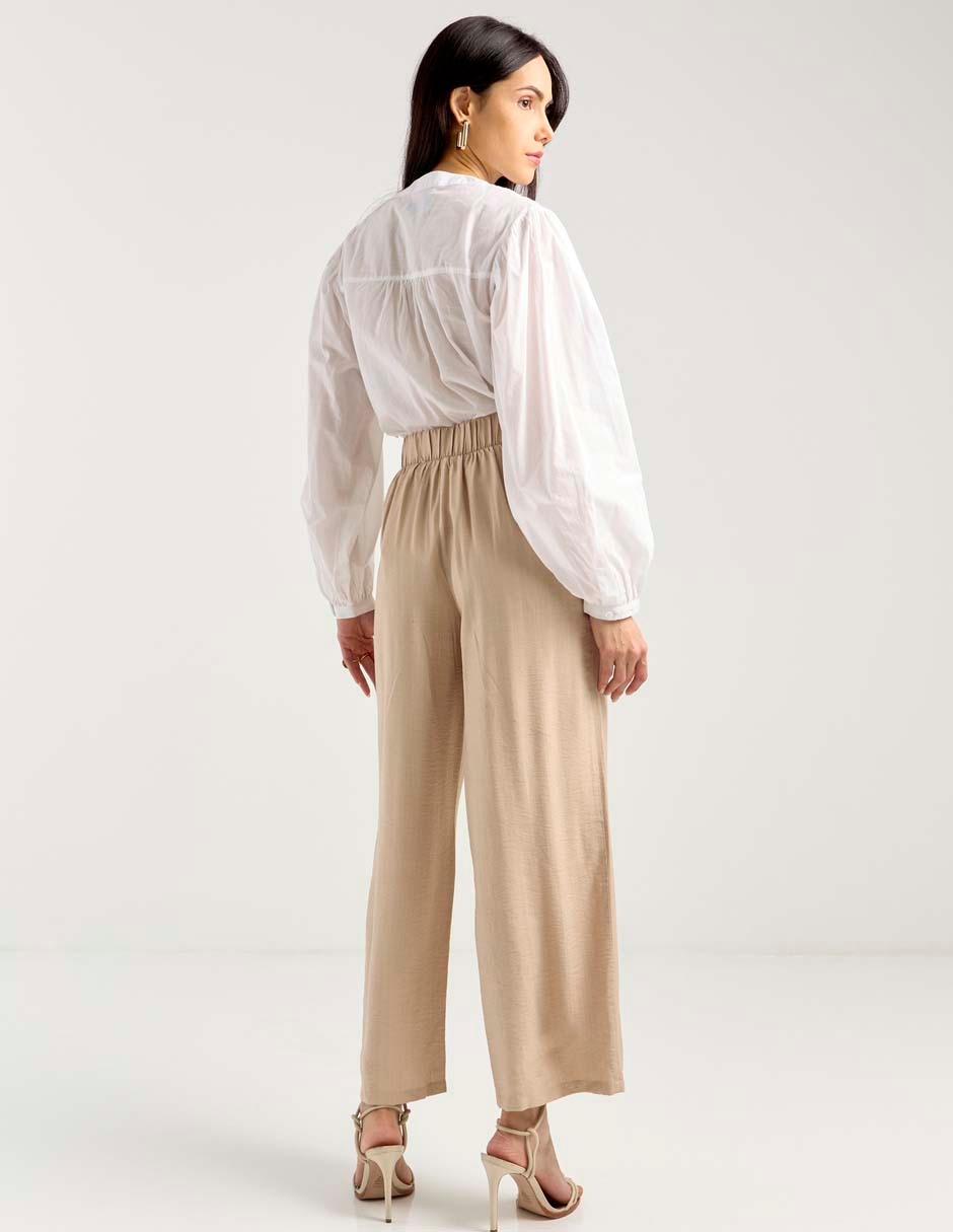 Pantalón coulotte amplio para mujer 4