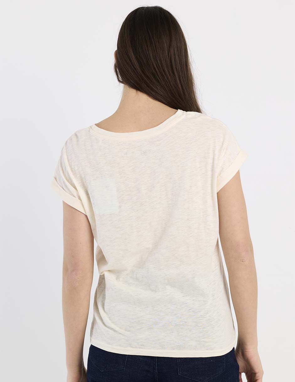 Playera manga corta Week By Weekend cuello redondo para mujer