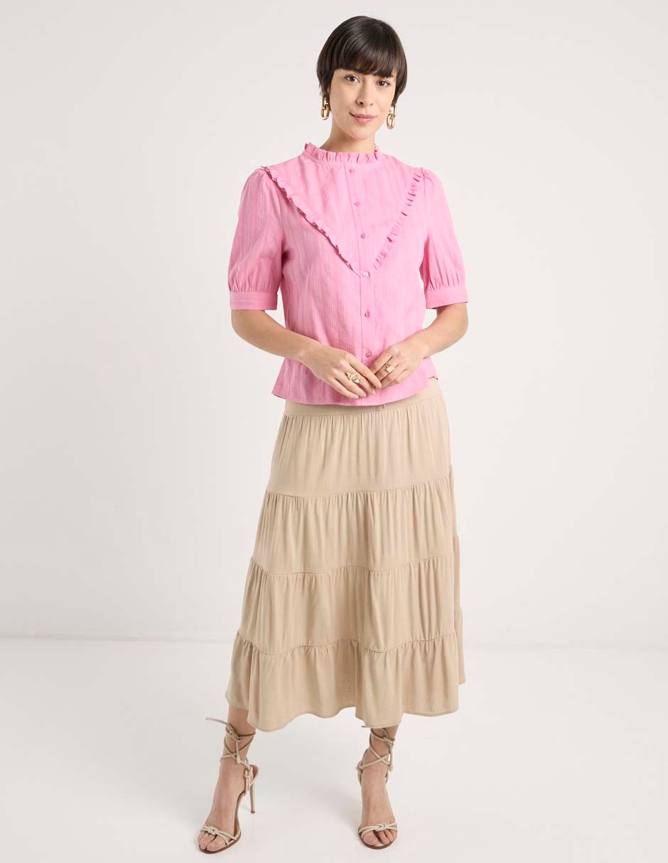 Blusa manga al codo para mujer 6