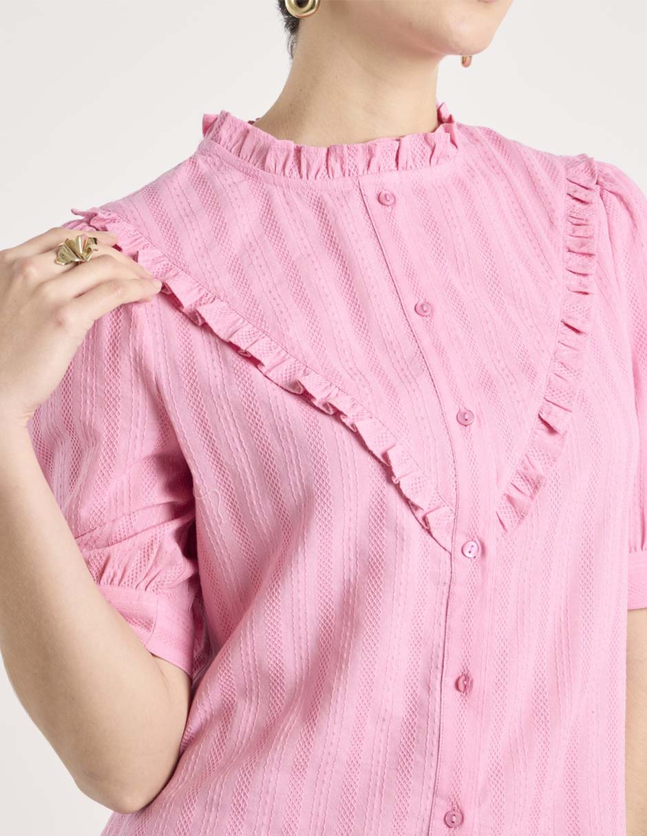 Blusa manga al codo para mujer 7