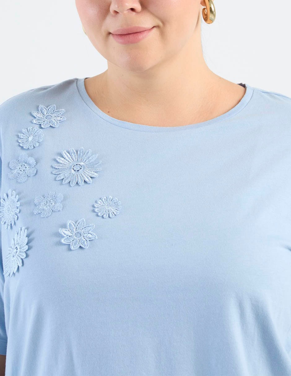 Playera manga corta cuello redondo mujer 3