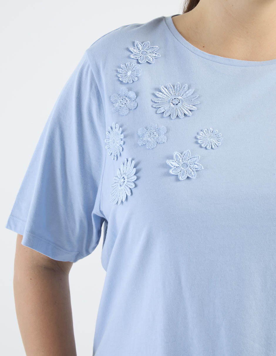 Playera manga corta cuello redondo mujer 2