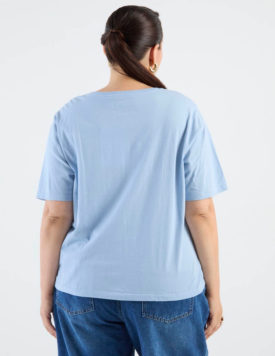 Playera manga corta cuello redondo mujer 6