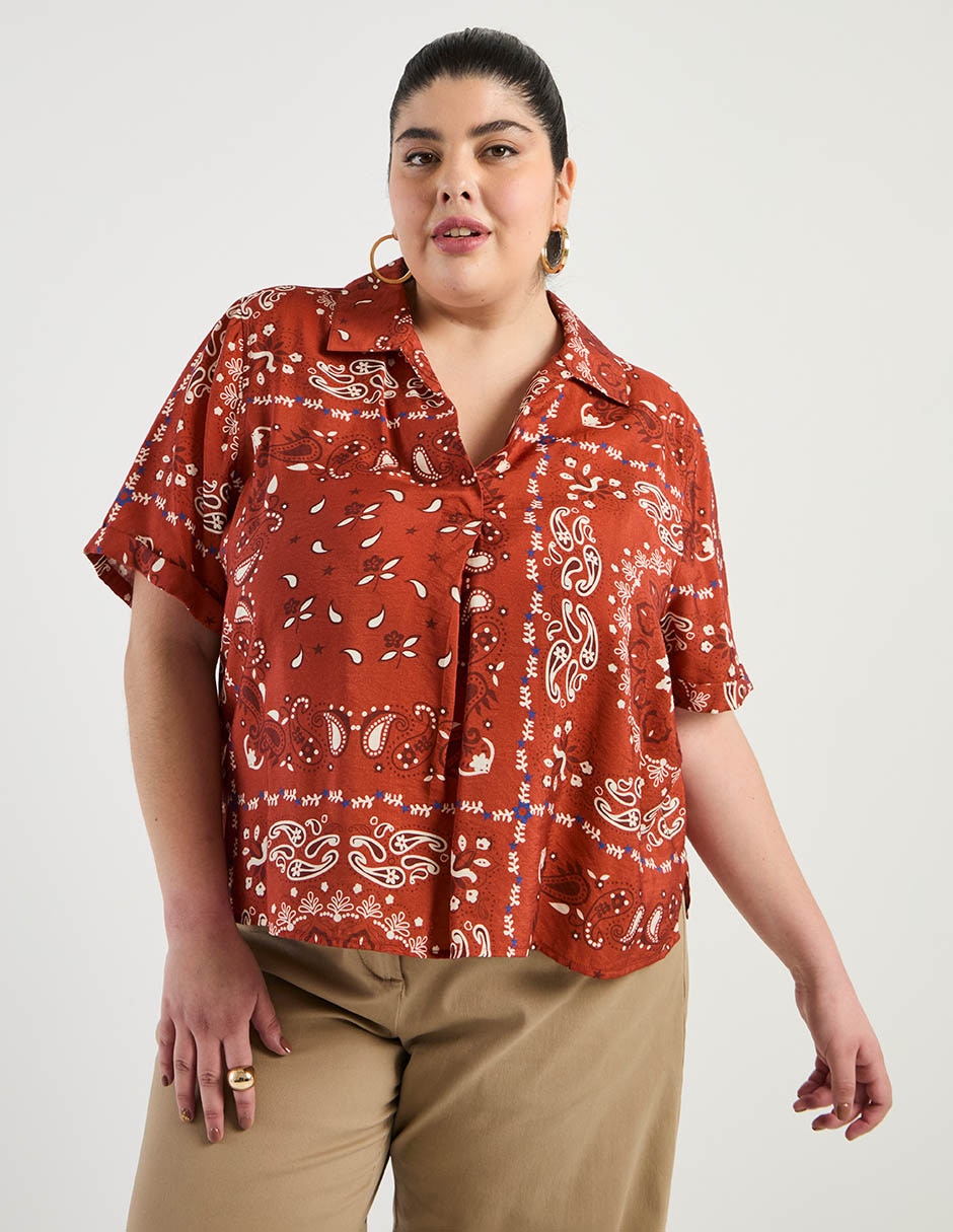 Blusa manga corta para mujer 1