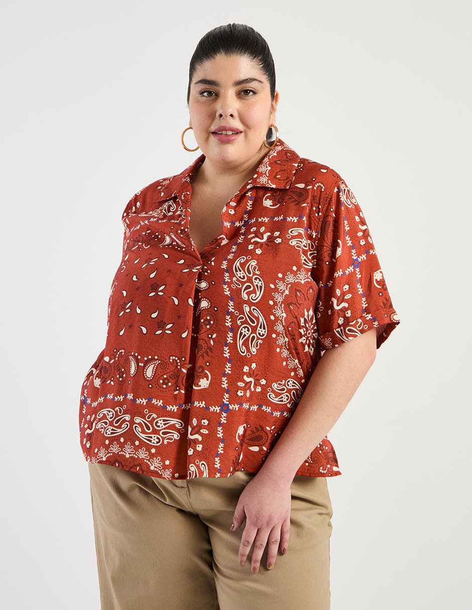 Blusa manga corta para mujer 7