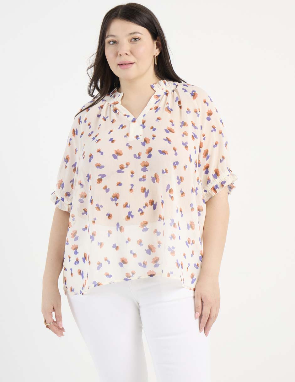 Blusa Weekend Plus manga al codo para mujer