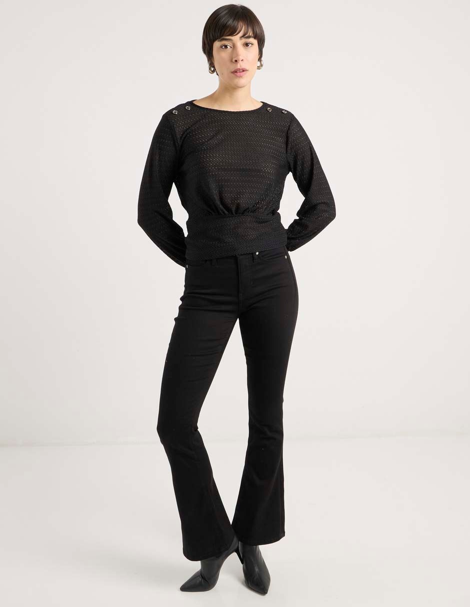 Blusa Week By Weekend manga larga para mujer