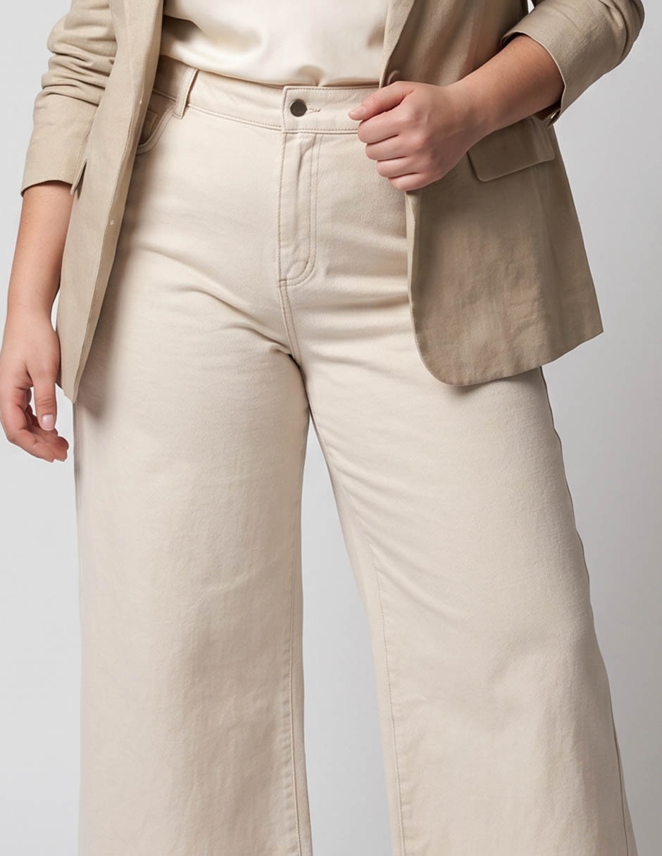 Jeans capri amplio para mujer 2