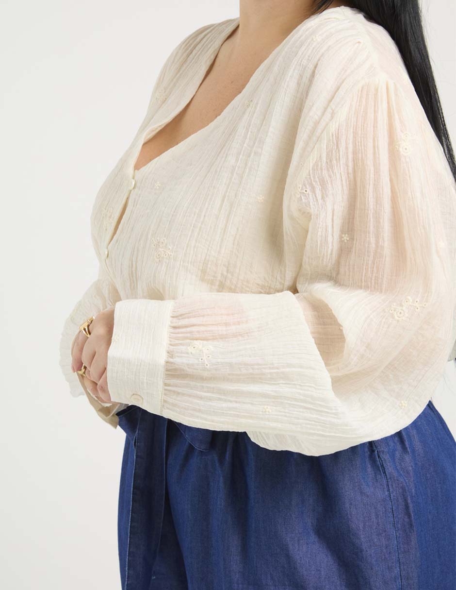Blusa manga larga para mujer 11