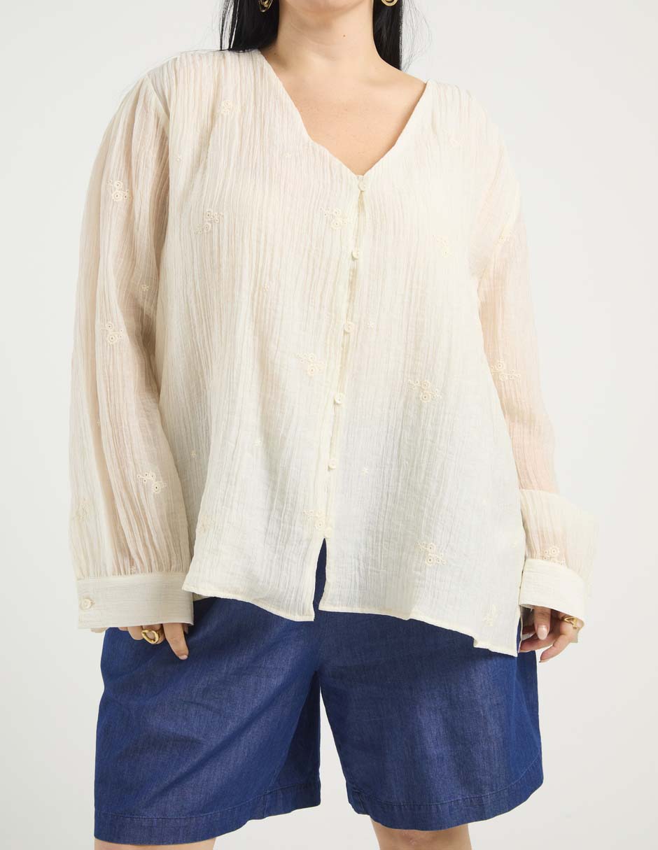 Blusa manga larga para mujer 13