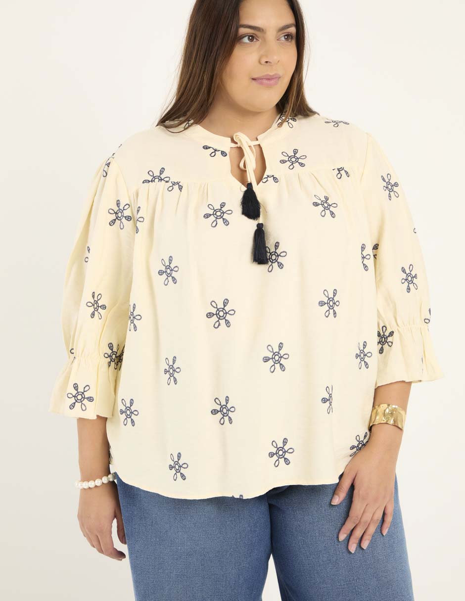 Blusa manga 3/4 para mujer