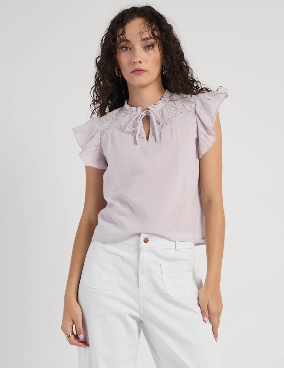 Blusa manga corta para mujer 5