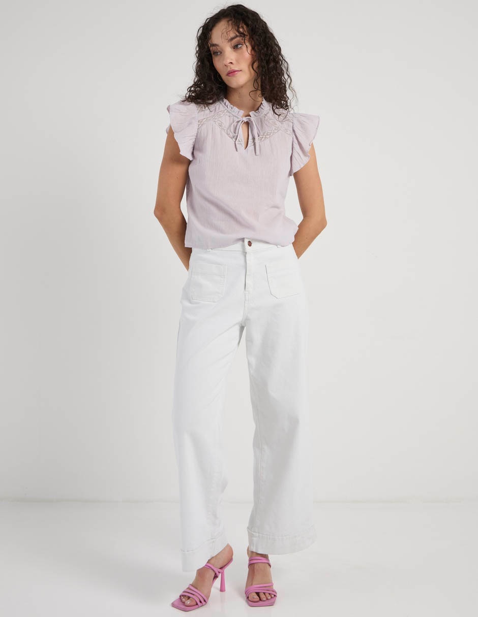 Blusa manga corta para mujer 4