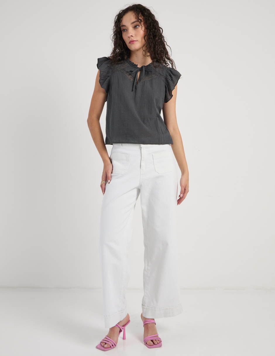 Blusa Week by Weekend manga corta para mujer
