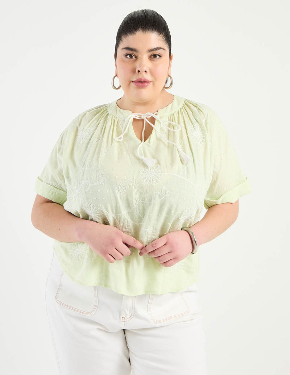 Blusa Weekend Plus manga corta para mujer 1