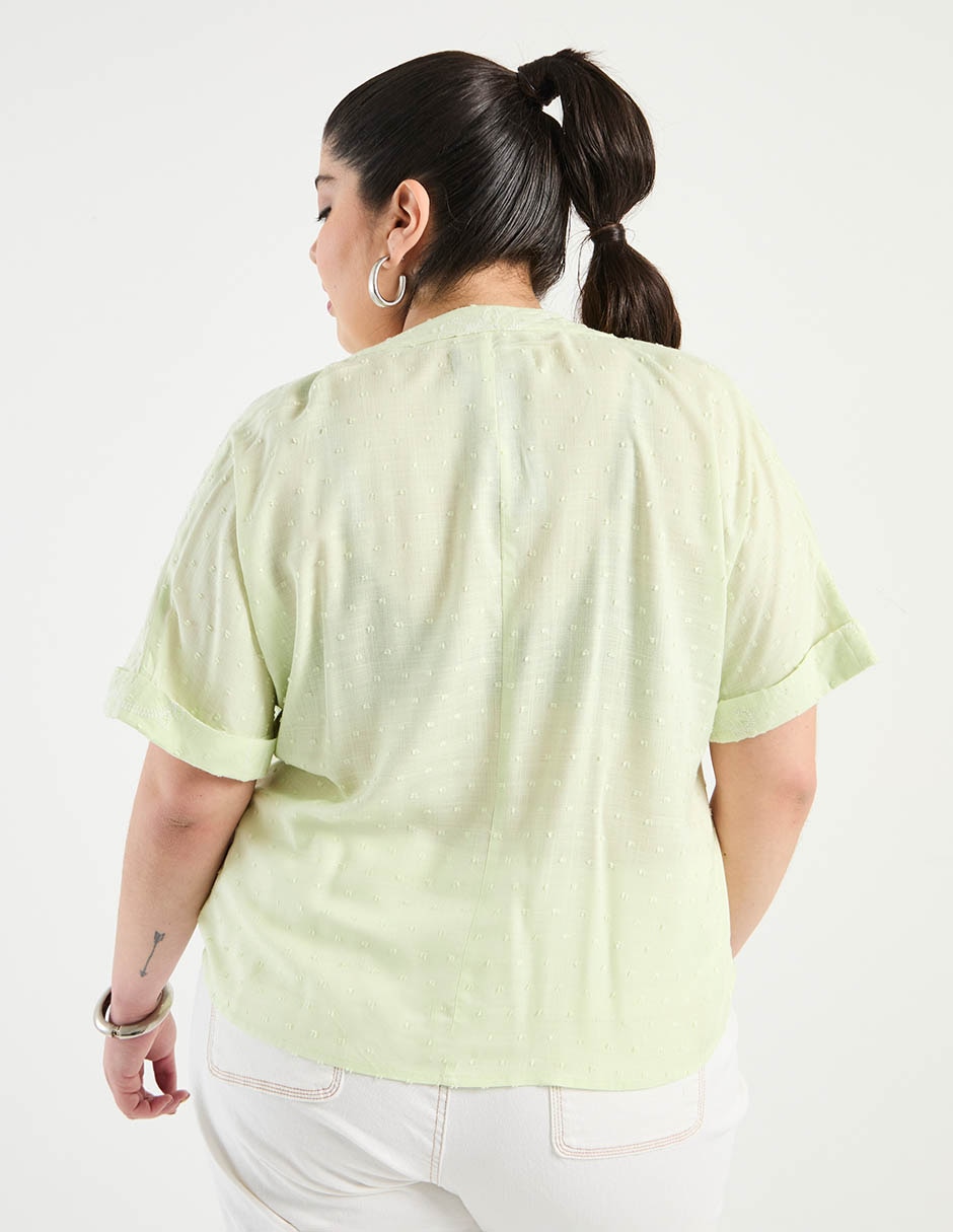 Blusa Weekend Plus manga corta para mujer 11