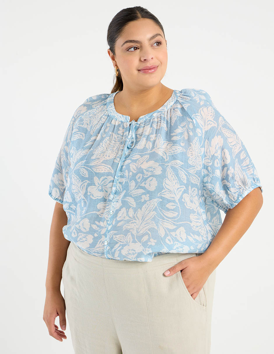 Blusa manga al codo para mujer 1