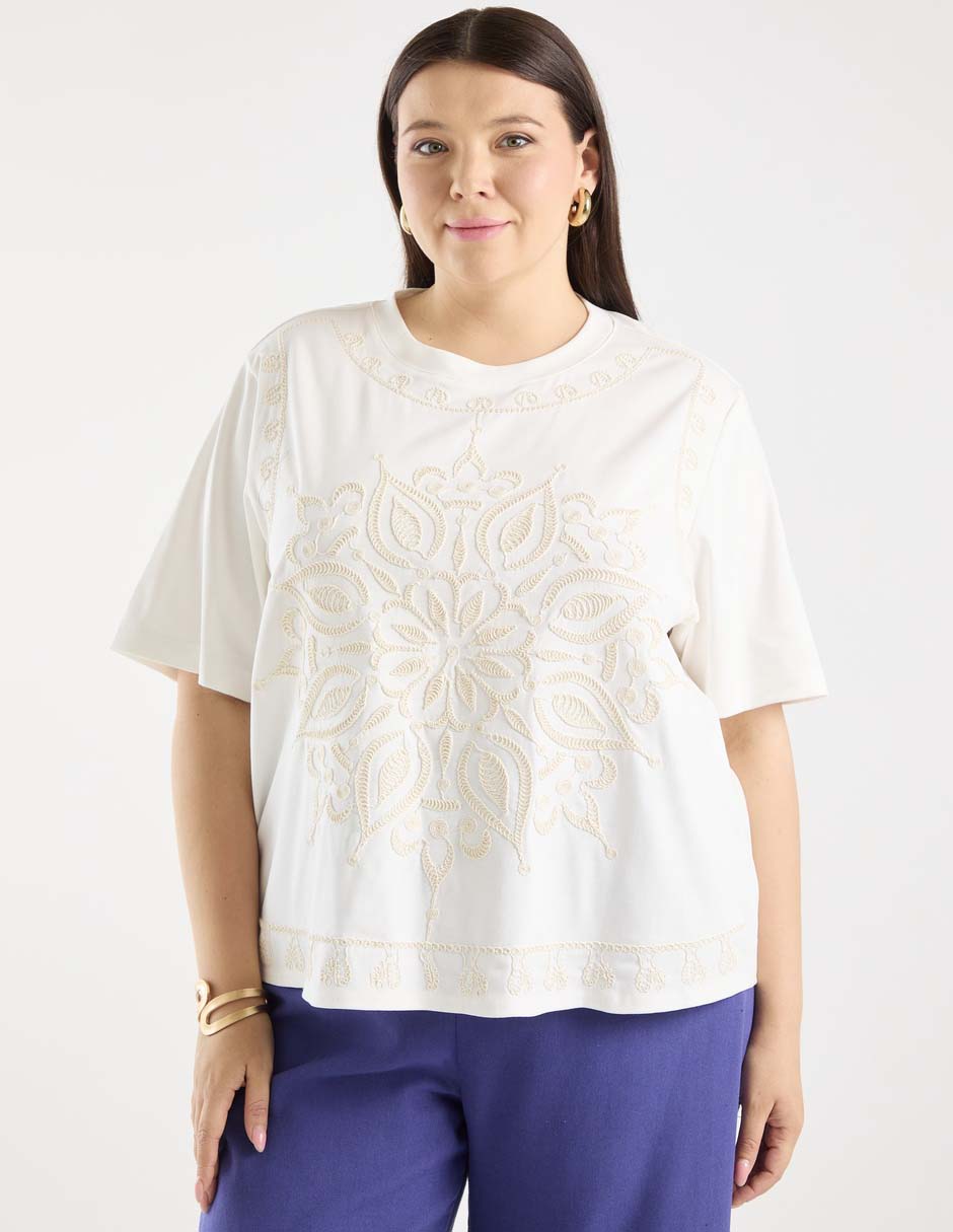 Blusa Weekend Plus manga al codo para mujer