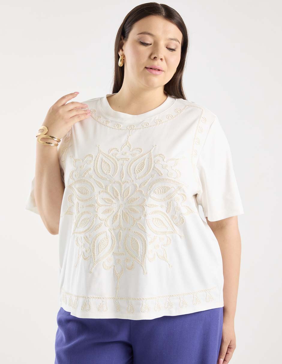 Blusa Weekend Plus manga al codo para mujer
