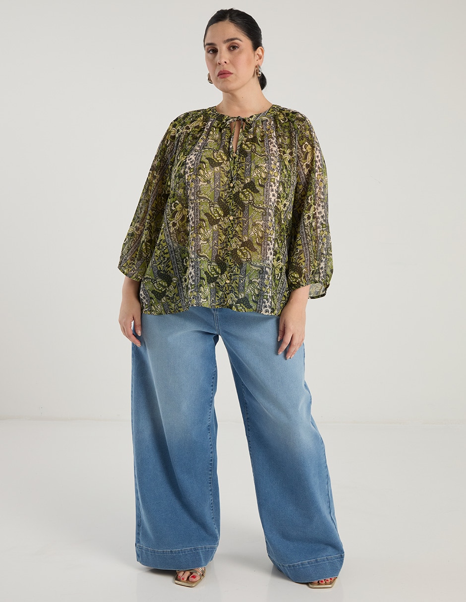 Blusa Weekend Plus manga 3/4 para mujer