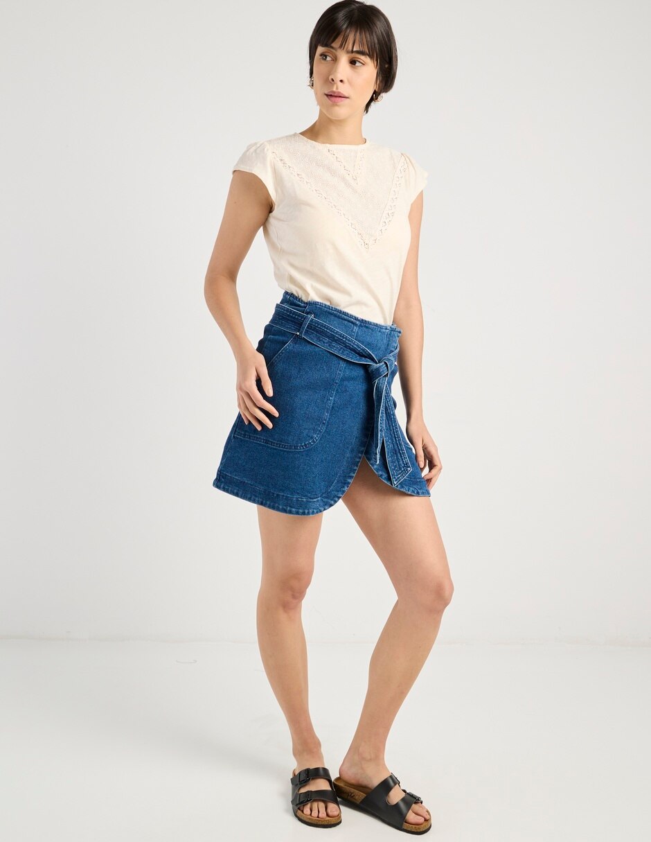 Playera manga corta cuello redondo mujer 3