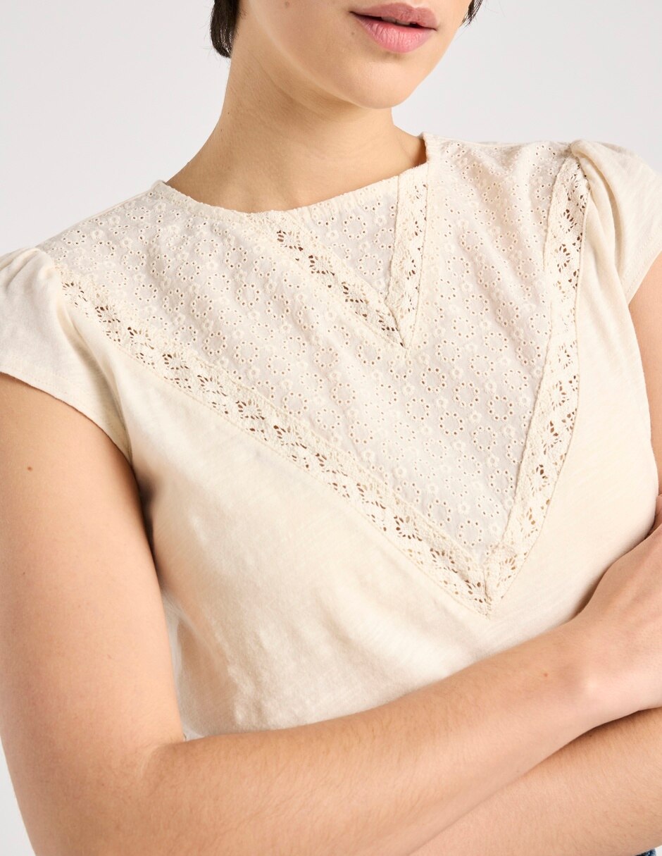 Playera manga corta cuello redondo mujer 5