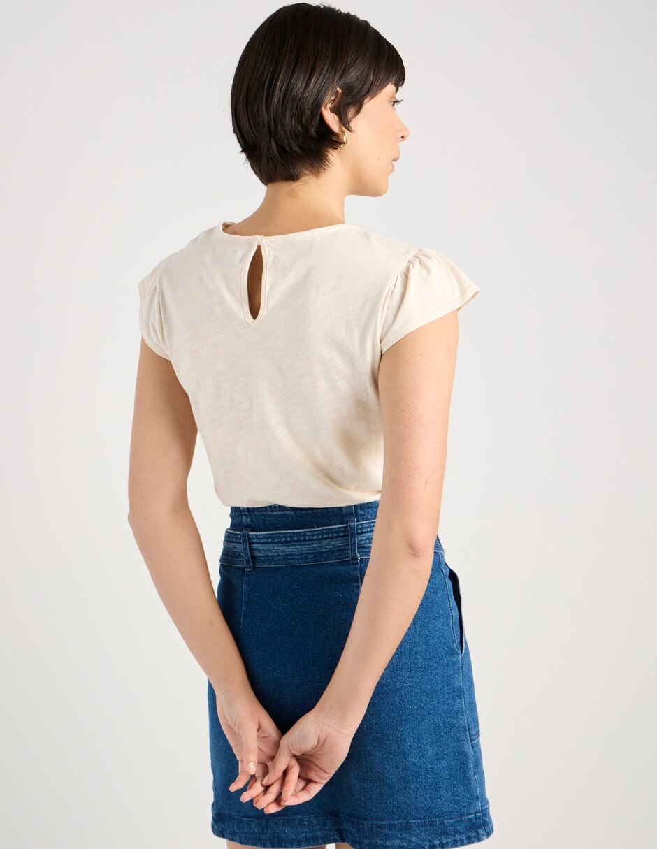 Playera manga corta cuello redondo mujer 6