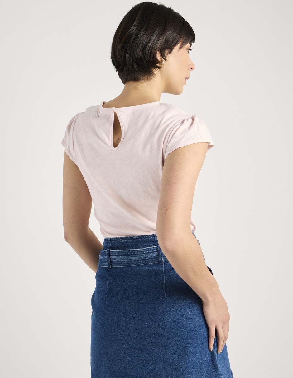 Playera manga corta cuello redondo mujer 7