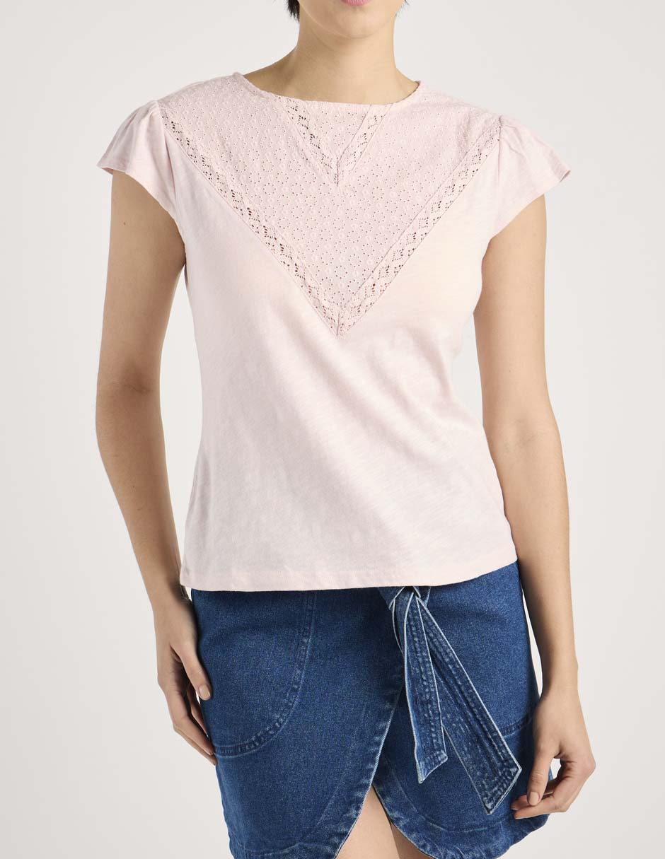 Playera manga corta cuello redondo mujer 3