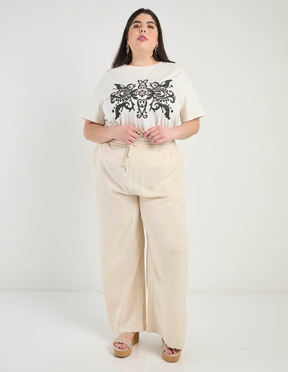 Playera manga corta Weekend Plus cuello redondo para mujer