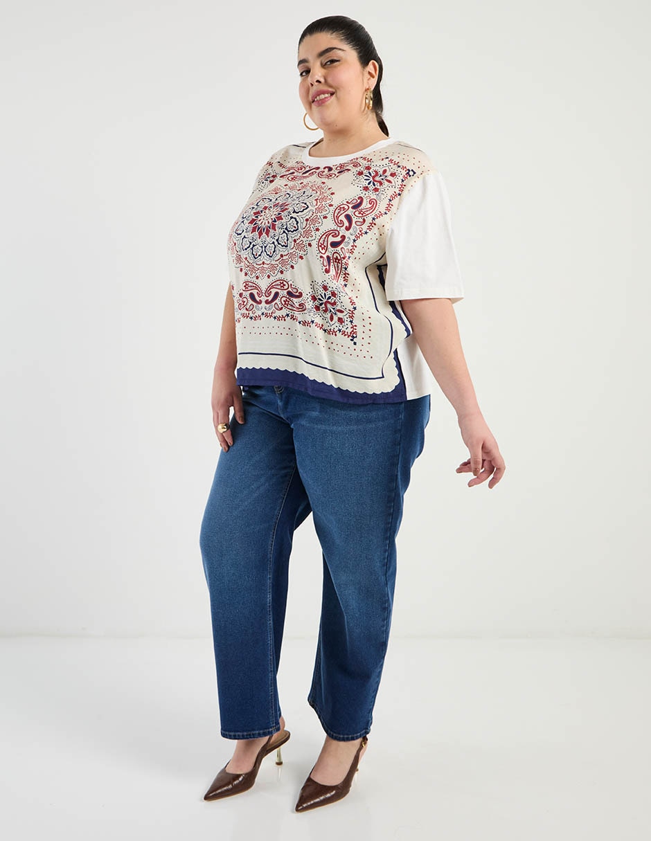 Jeans straight a la cintura Weekend Plus para mujer