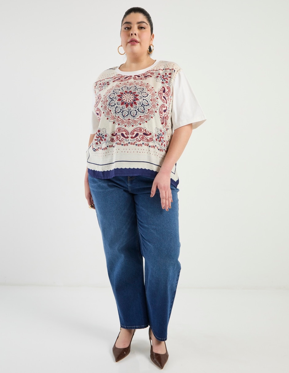 Jeans straight a la cintura Weekend Plus para mujer