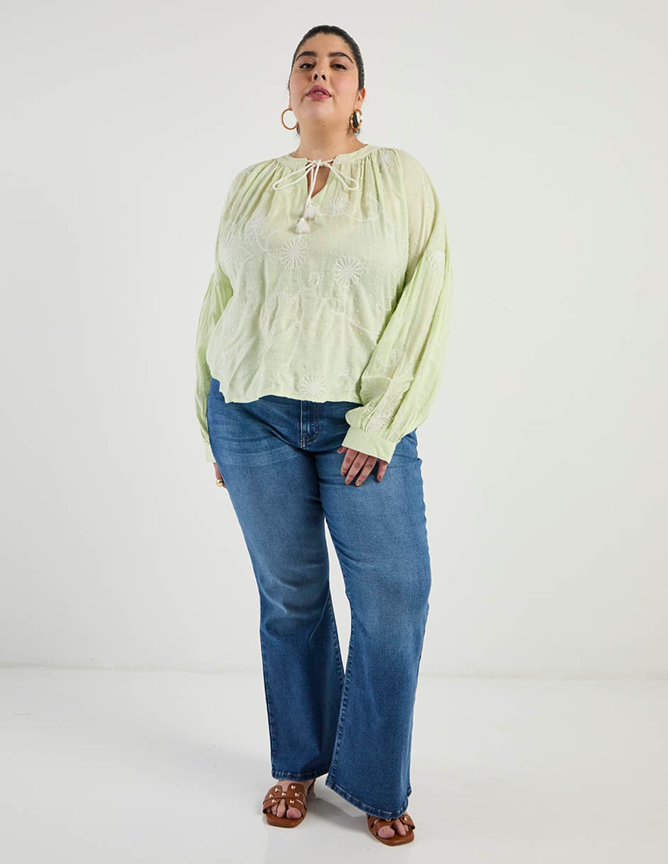 Jeans amplio para mujer 4