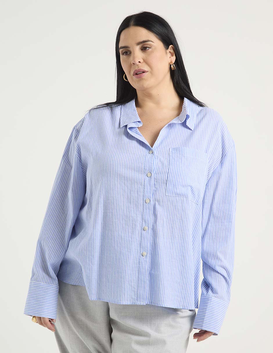 Blusa Weekend Plus manga larga para mujer
