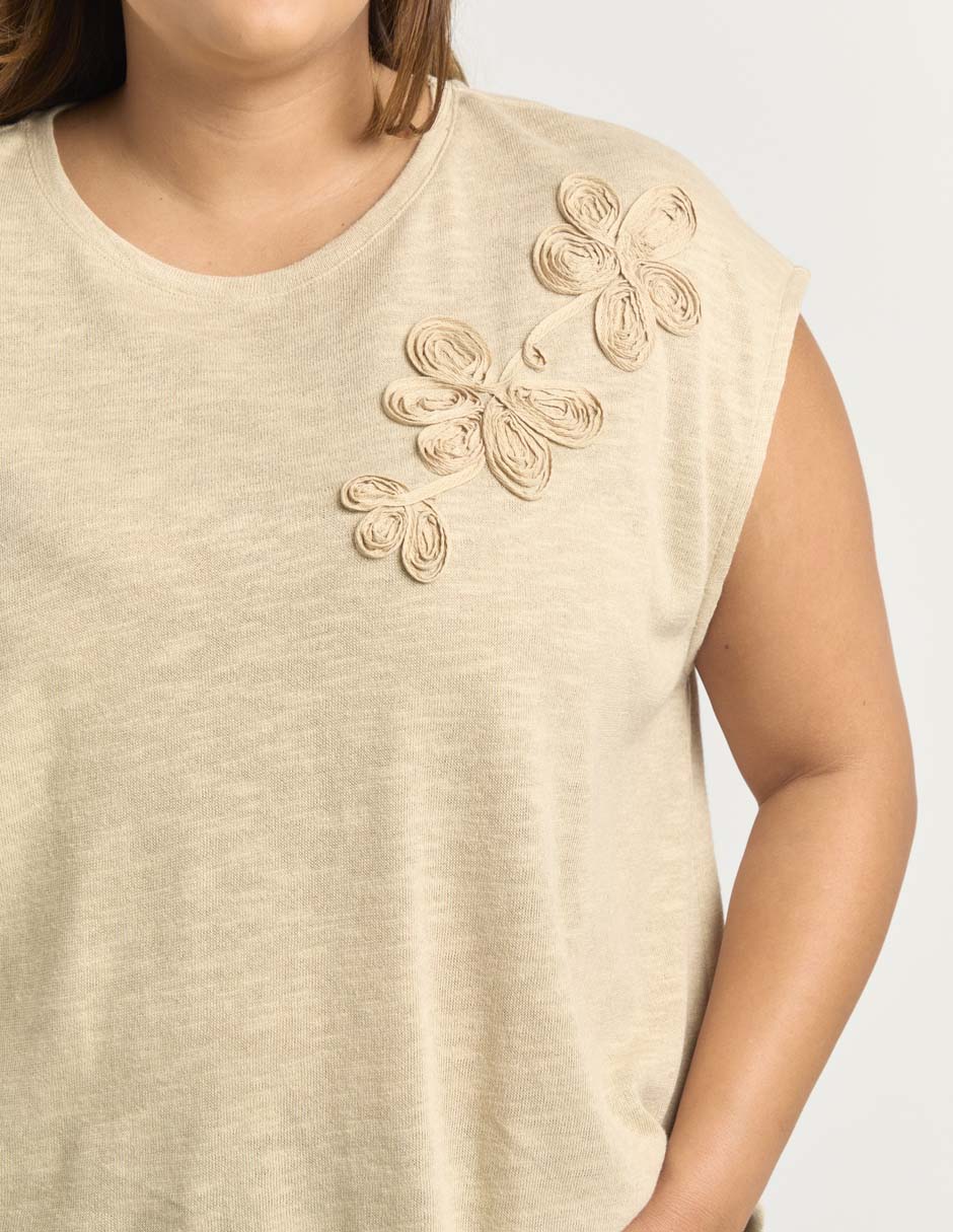 Playera manga corta Weekend Plus cuello redondo para mujer