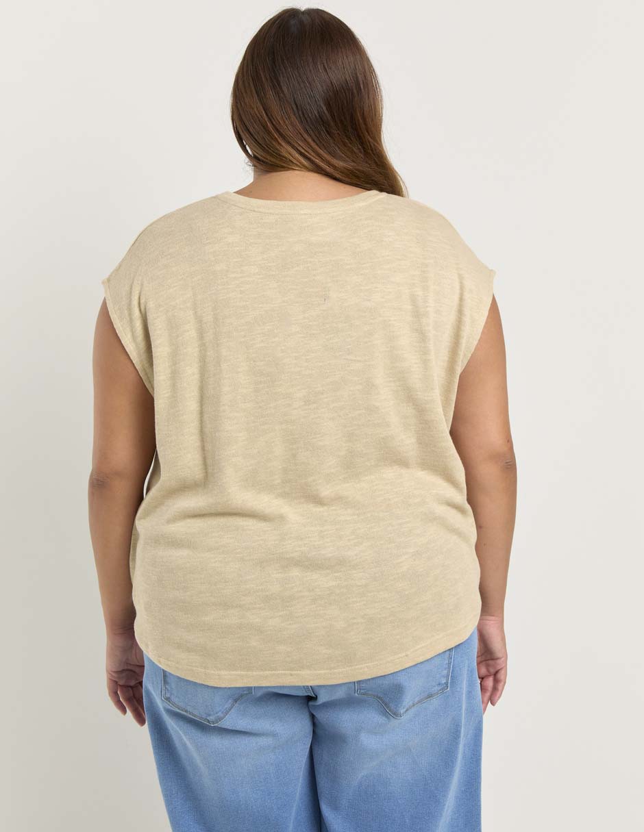 Playera manga corta Weekend Plus cuello redondo para mujer