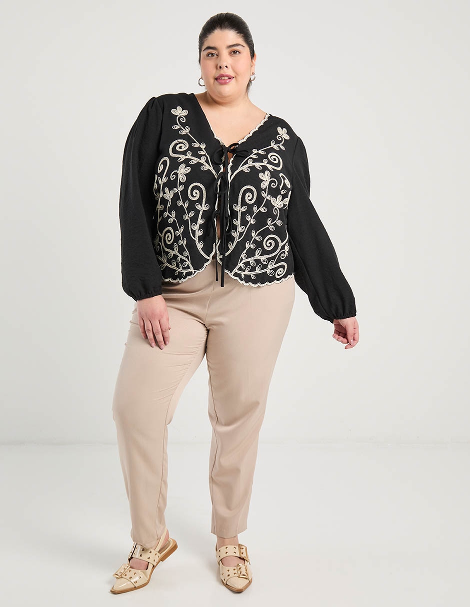 Blusa Petite Studio manga larga para mujer 5