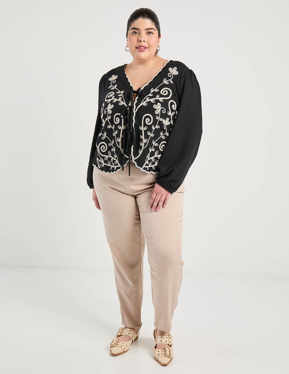 Blusa Petite Studio manga larga para mujer 4