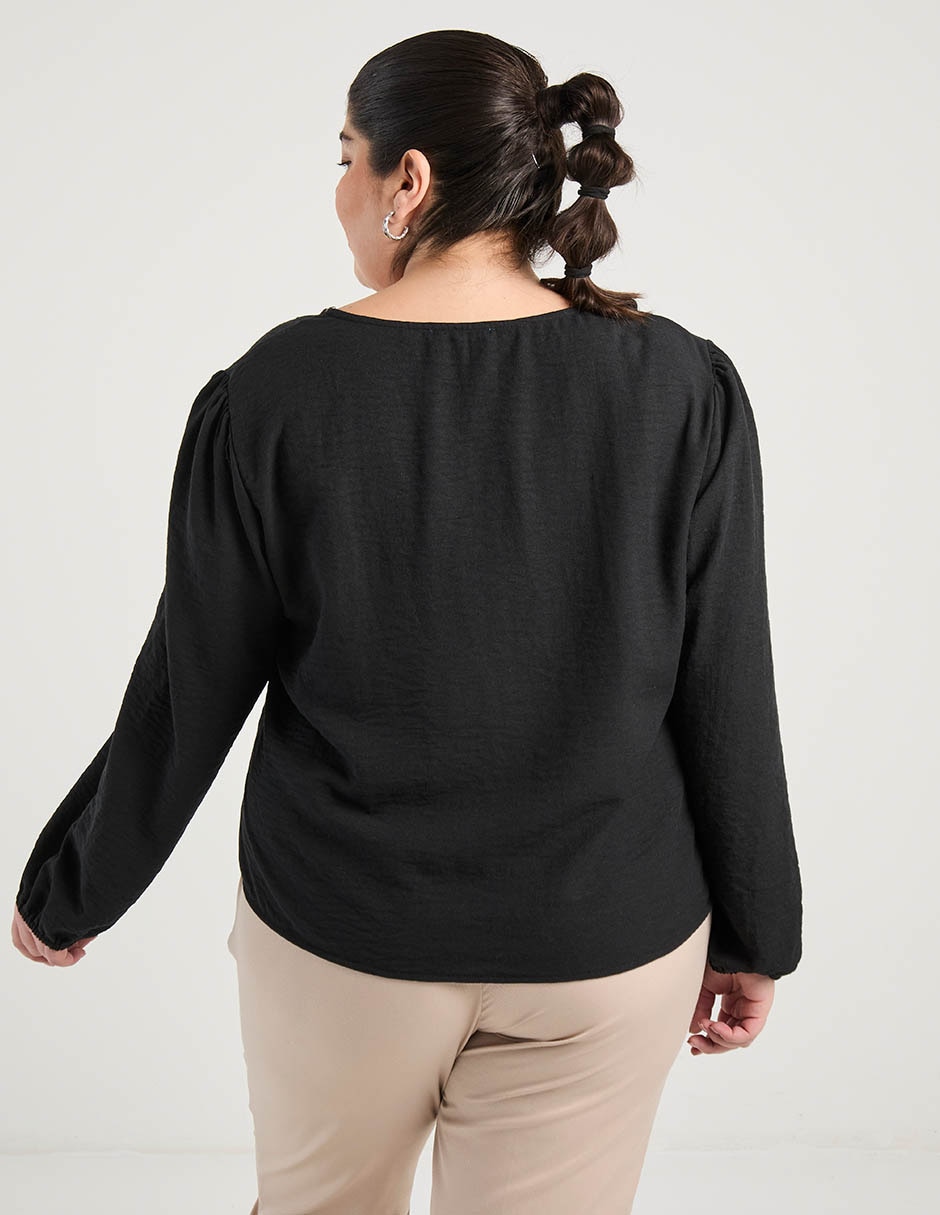 Blusa Petite Studio manga larga para mujer 6