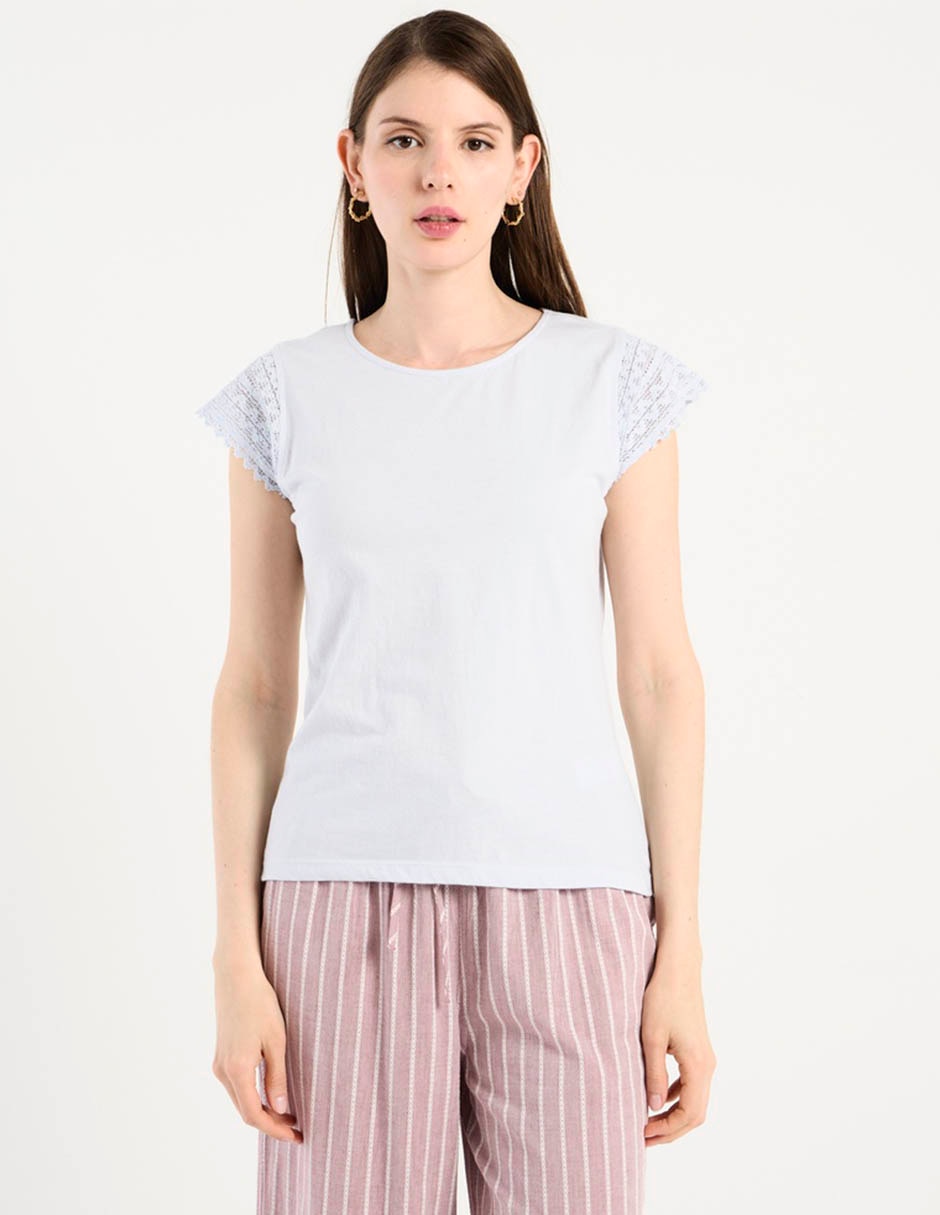Playera manga corta Week By Weekend cuello redondo para mujer