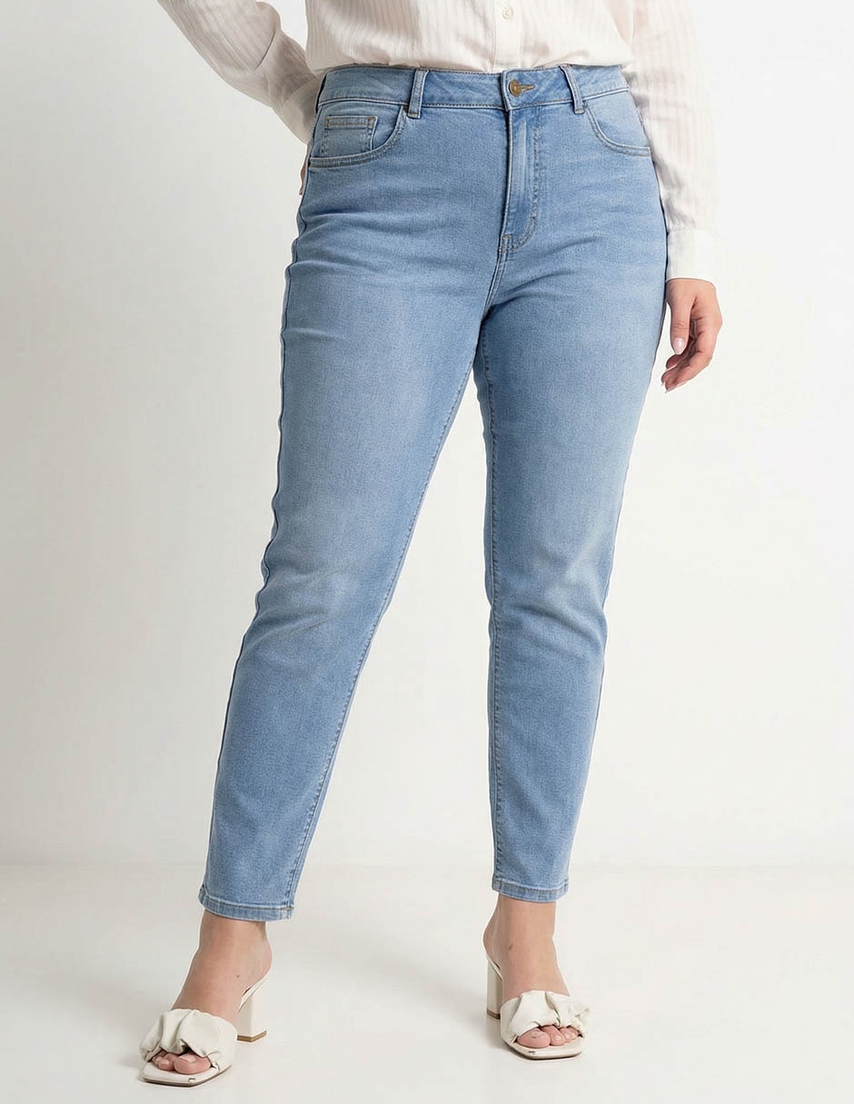 Jeans straight cintura media Weekend Plus para mujer