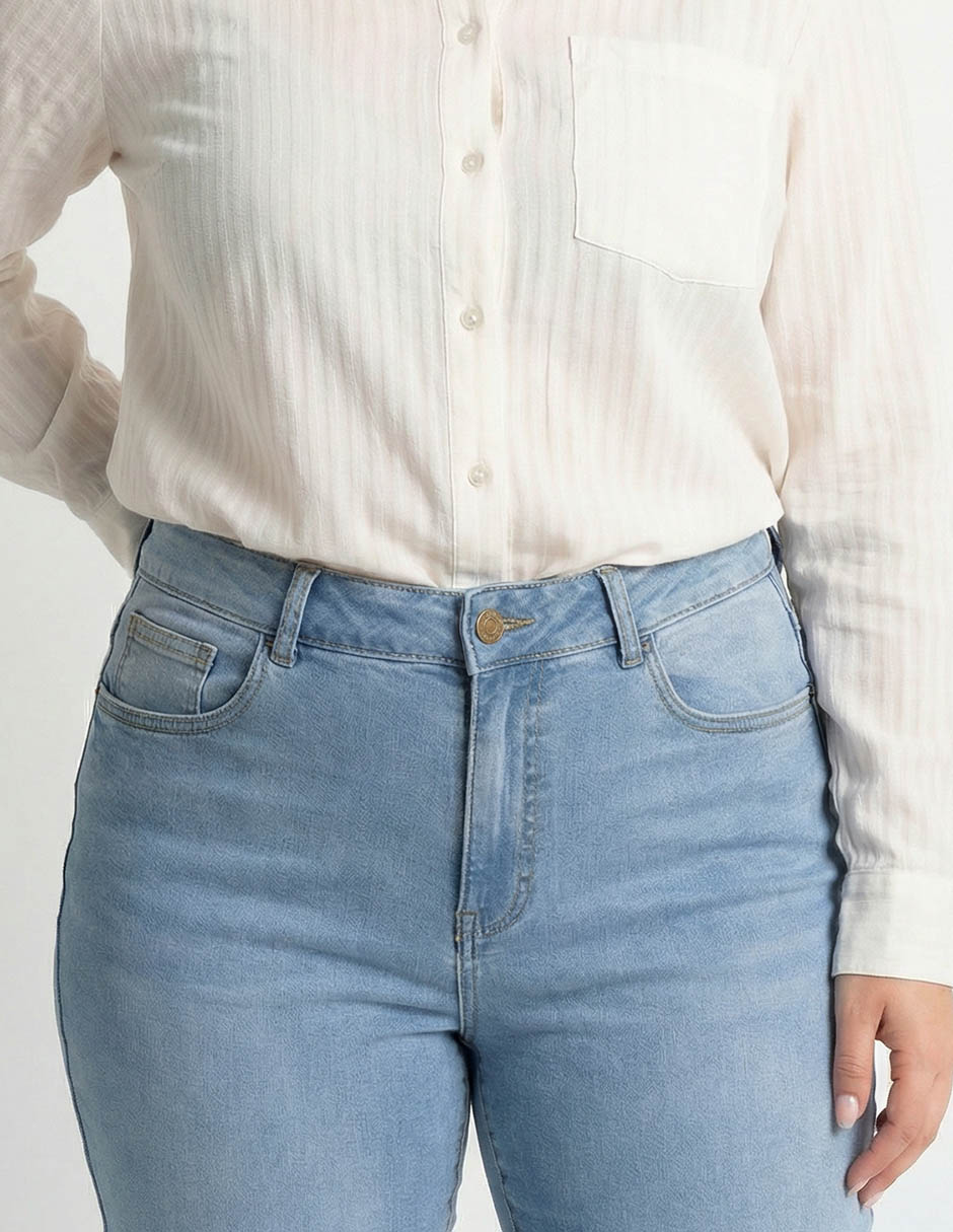 Jeans straight cintura media Weekend Plus para mujer