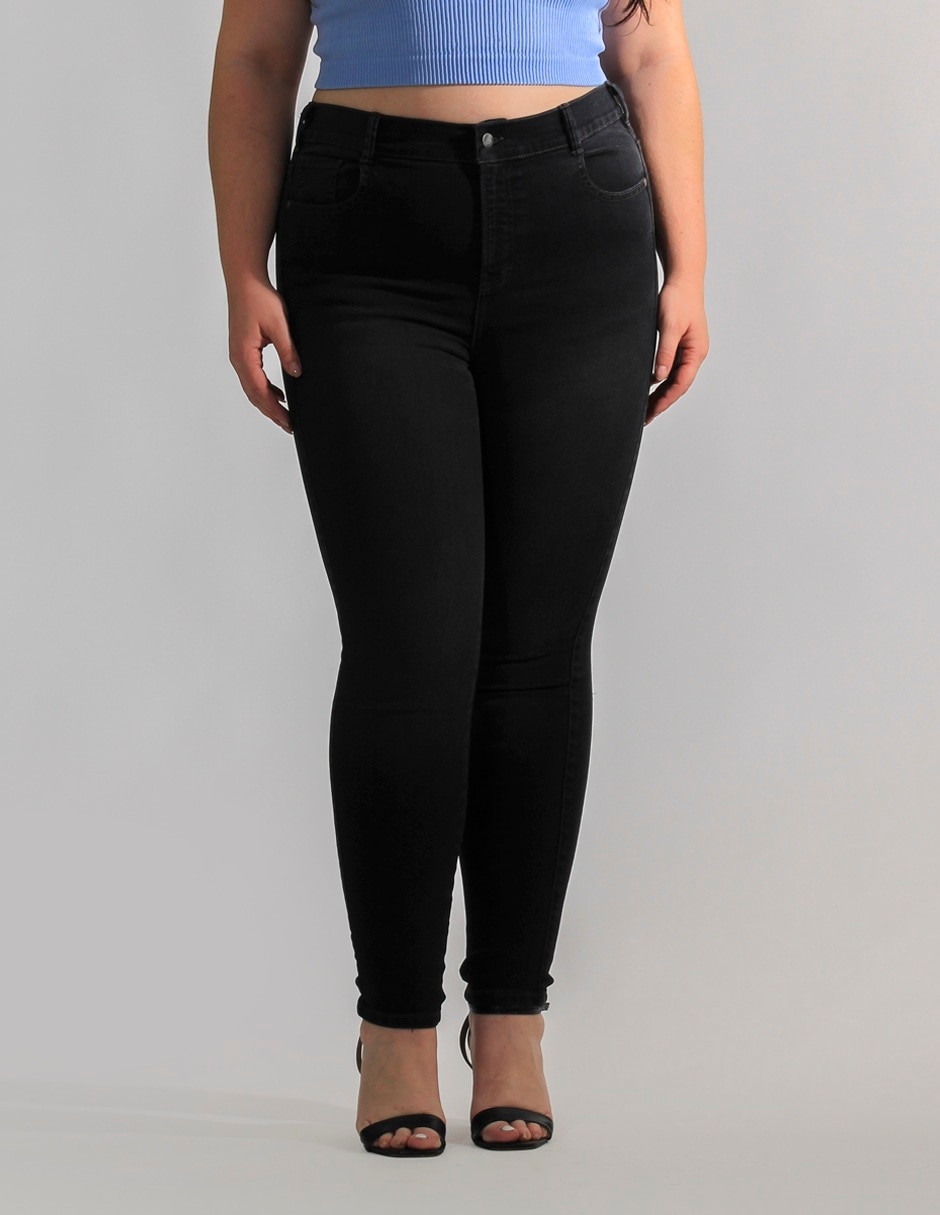 Jeans skinny Oh Pomp corte cintura alta para mujer