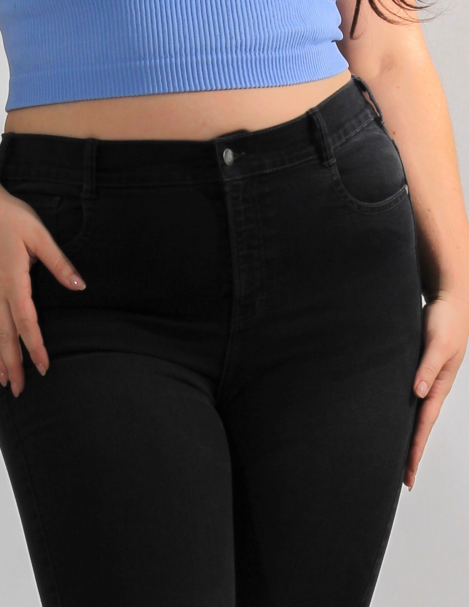 Jeans skinny Oh Pomp corte cintura alta para mujer