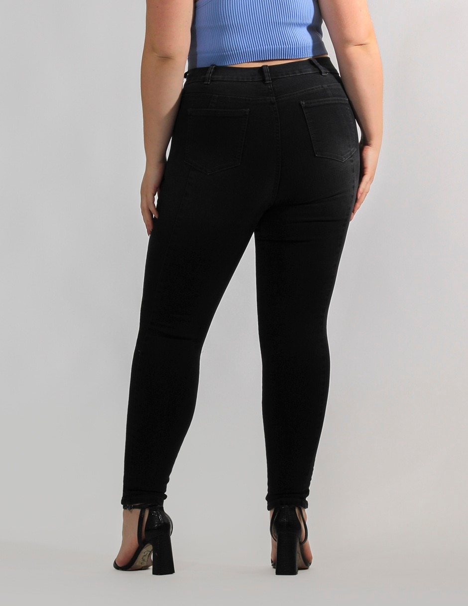 Jeans skinny Oh Pomp corte cintura alta para mujer